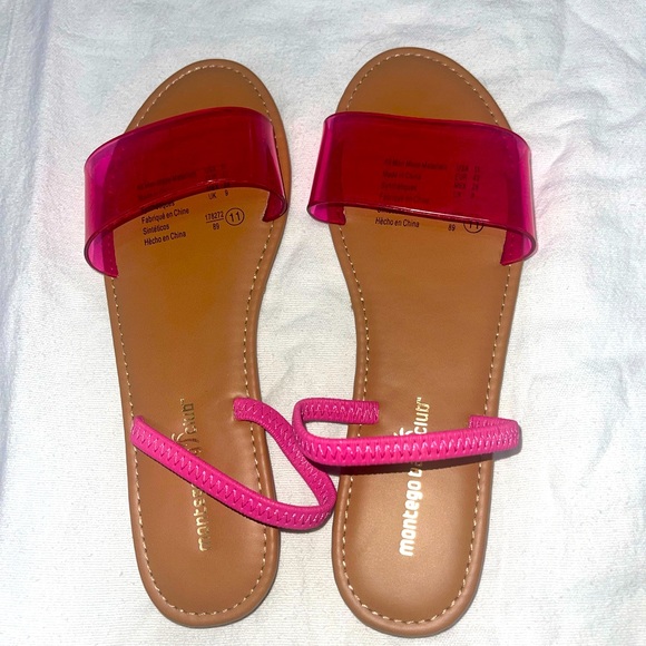 Womens hot pink jelly/strapback sandal - Picture 1 of 5